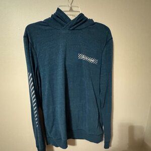 🆔 261 Am Eagle Seriously Soft Hoodie | Blue Heather Knit | Lightweight Pullover